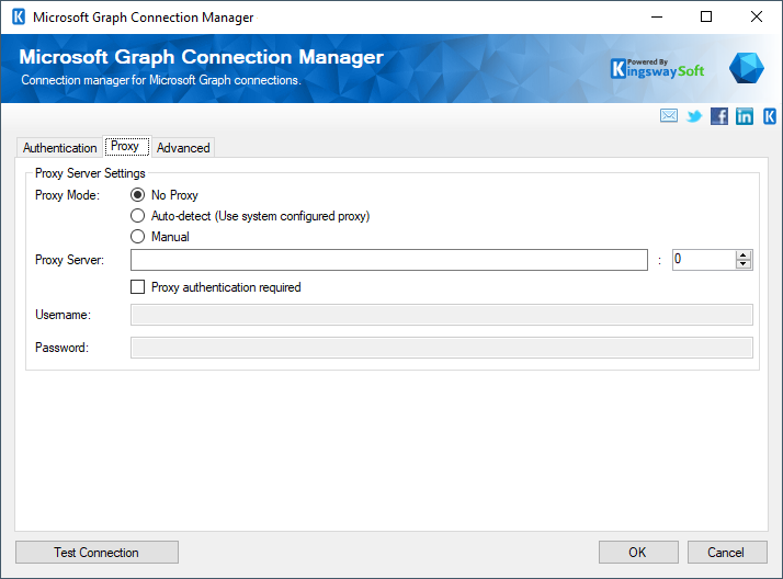 Microsoft graph Connection Manager